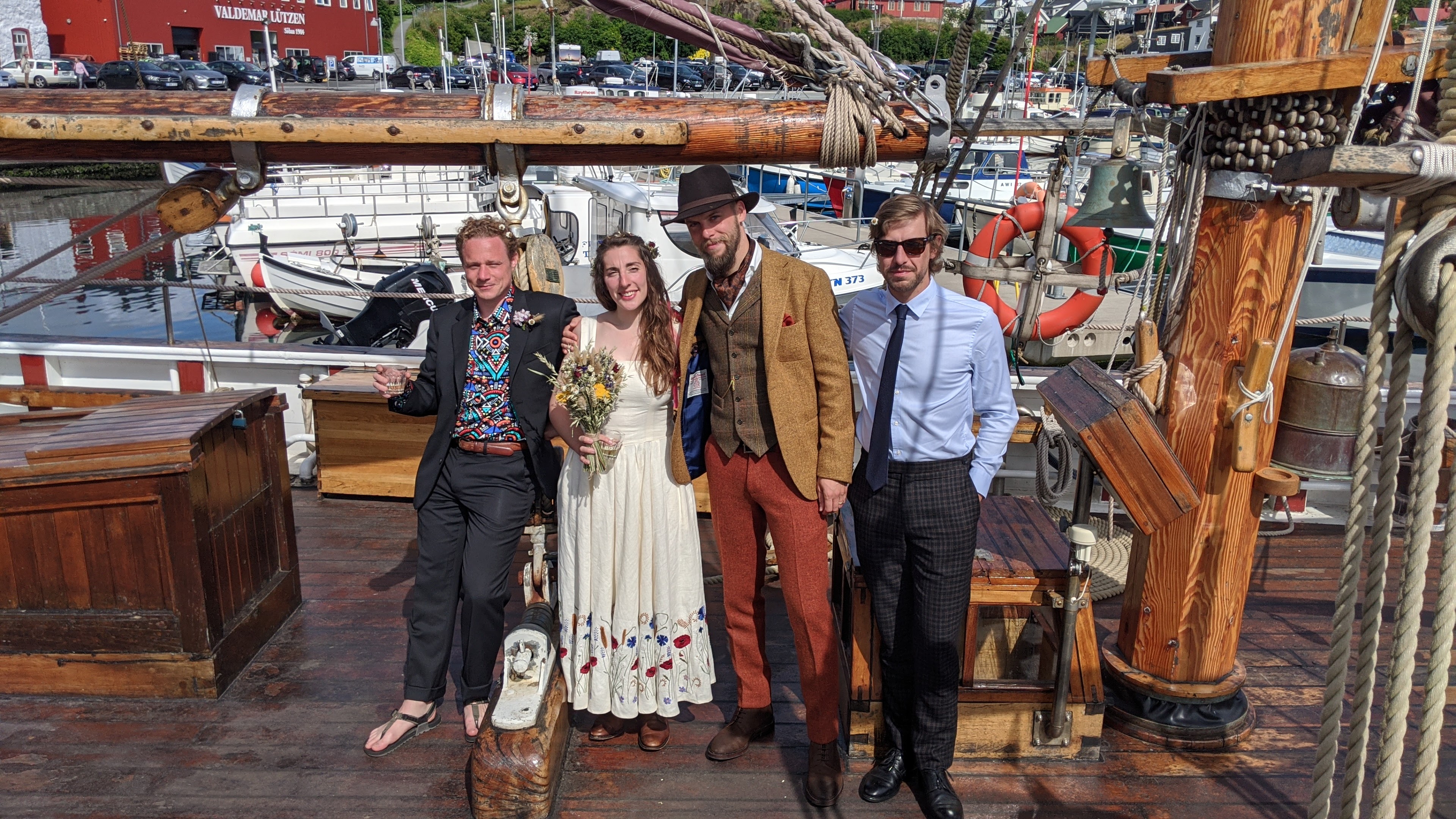 group on boat