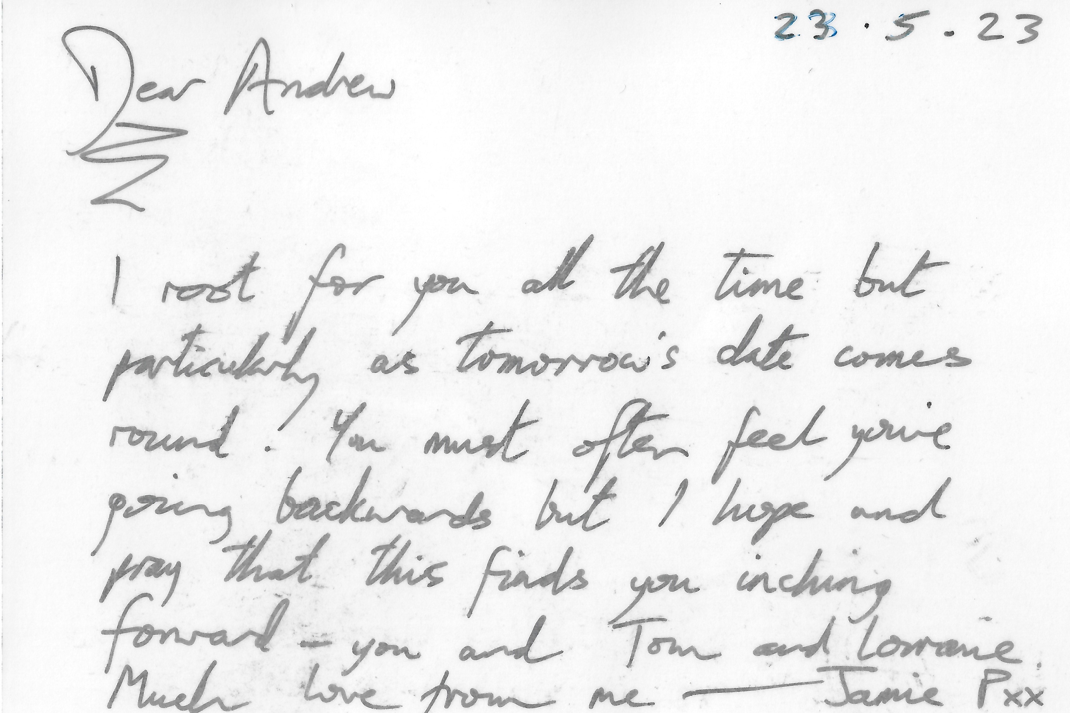 note from Jamie