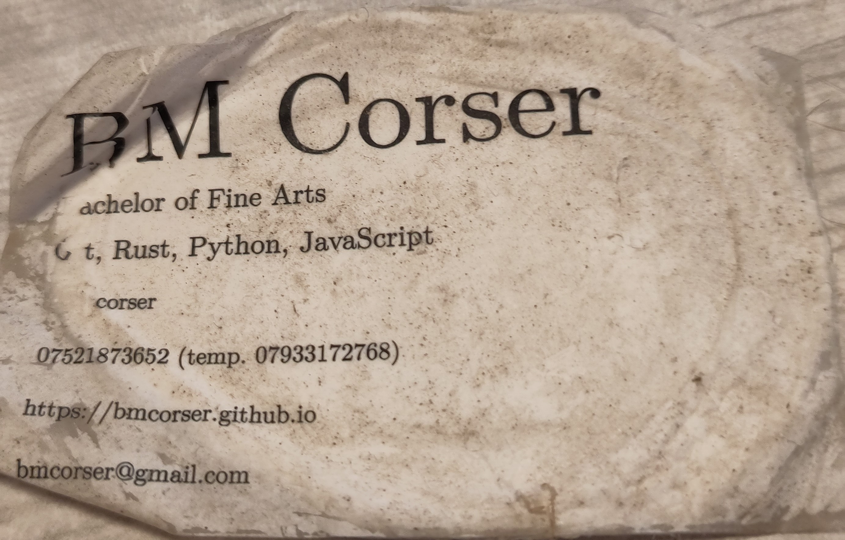 business card